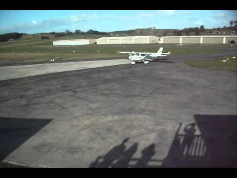 Landing & Taking off at North Shore Aerodrome, New Zealand in a Cessna 152, ZK-NAN on the 4th September 2010.
