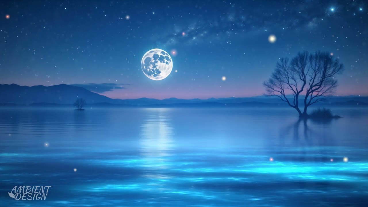 [Ambient Design] Moonlight Reflection 💧 Calming Water Sounds & Ambient for Stress Relief