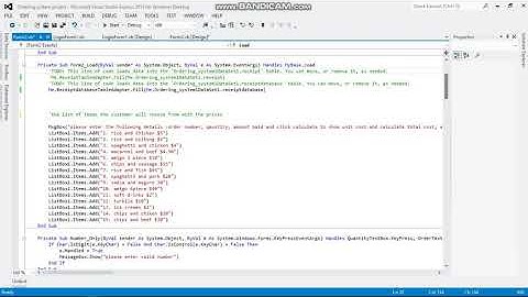 Ordering system in vb.net part 2 by Snowfall SoftwareTechCo