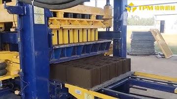 Servo Vibration TPM10000G cement block making machine running in Africa
