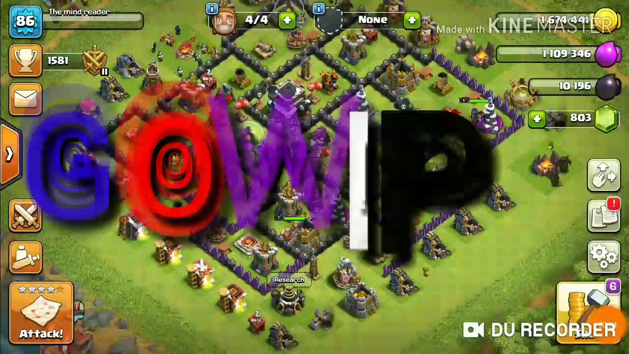 Clash of Clans"GOWIP" attack for th8 or th9 full loot and full attack