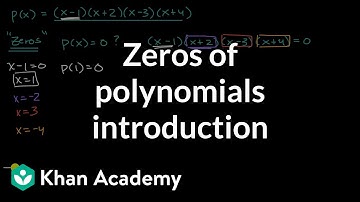 Zeros of polynomials introduction | Polynomial graphs | Algebra 2 | Khan Academy