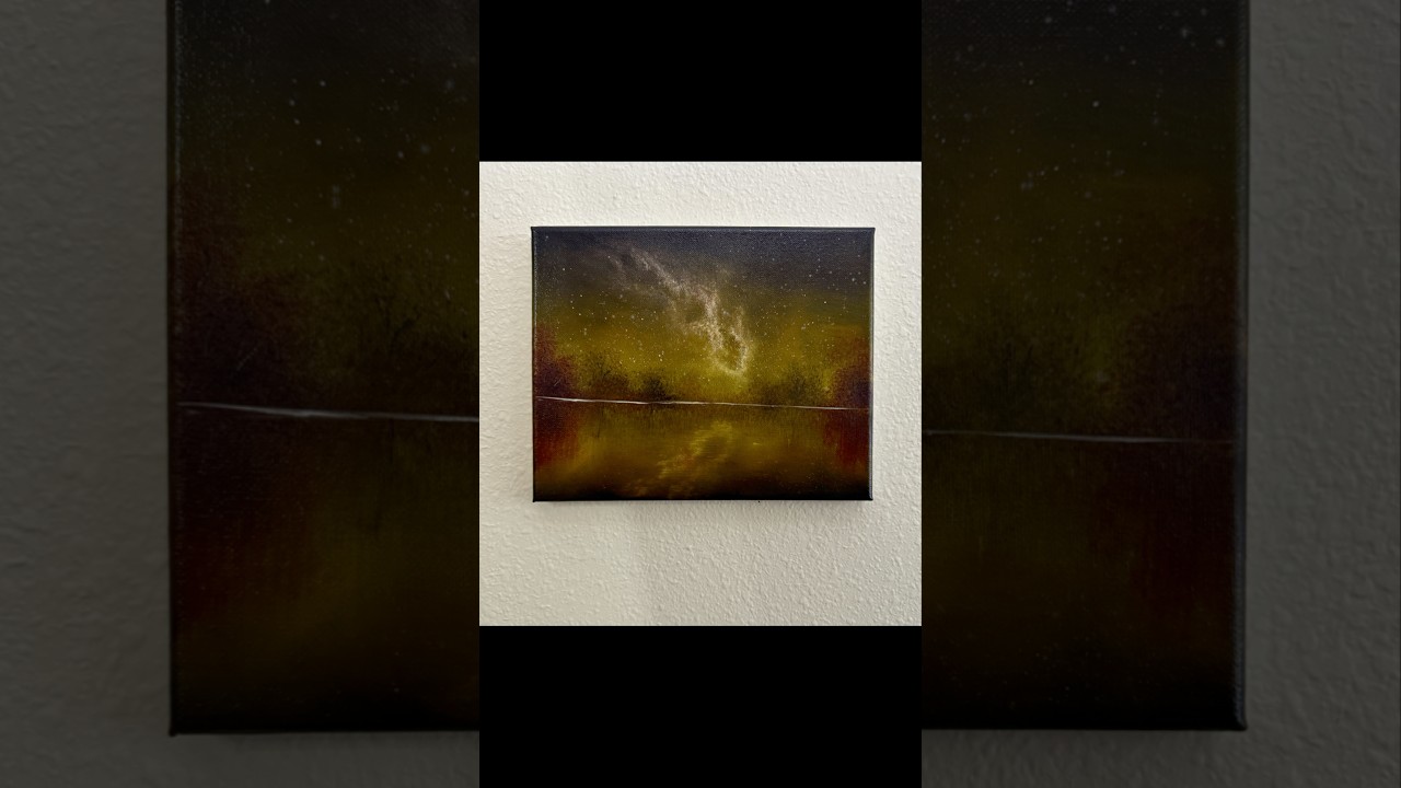 Milky Way Reflections | Tranquil Night Sky Oil Painting