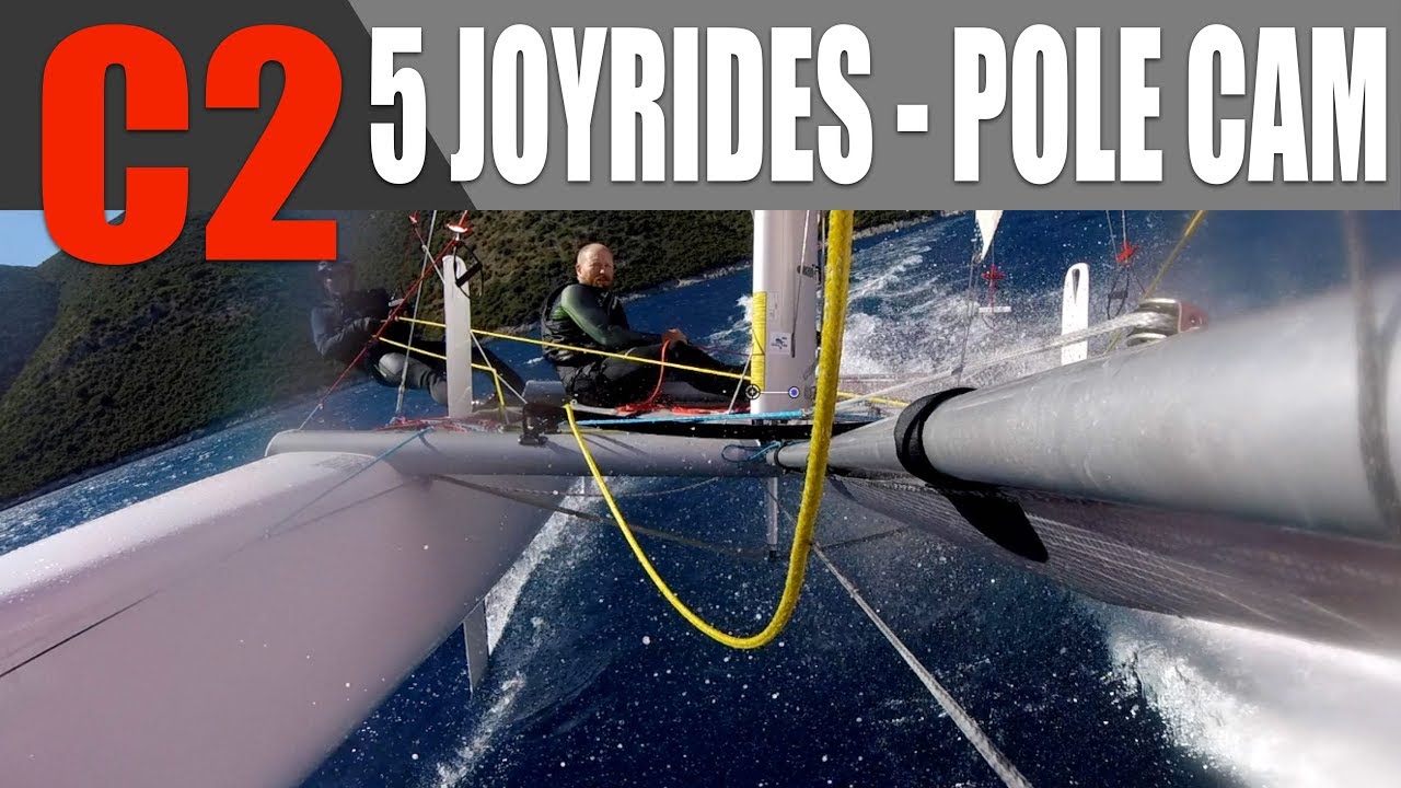 Joyriding the Goodall Design C2   Spinnaker pole cam, 5 laps of the bay