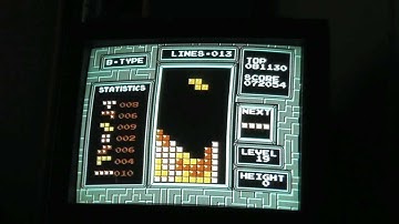 NES Tetris Perfect Game of B-Type Level 19 Height 0