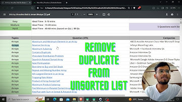 Remove Duplicate From Unsorted Linked List | Linked List | Java | DSA | Placement