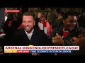 Arsenal fans mob reporter after club's first Premiere League win in 22 years | Today Show Australia