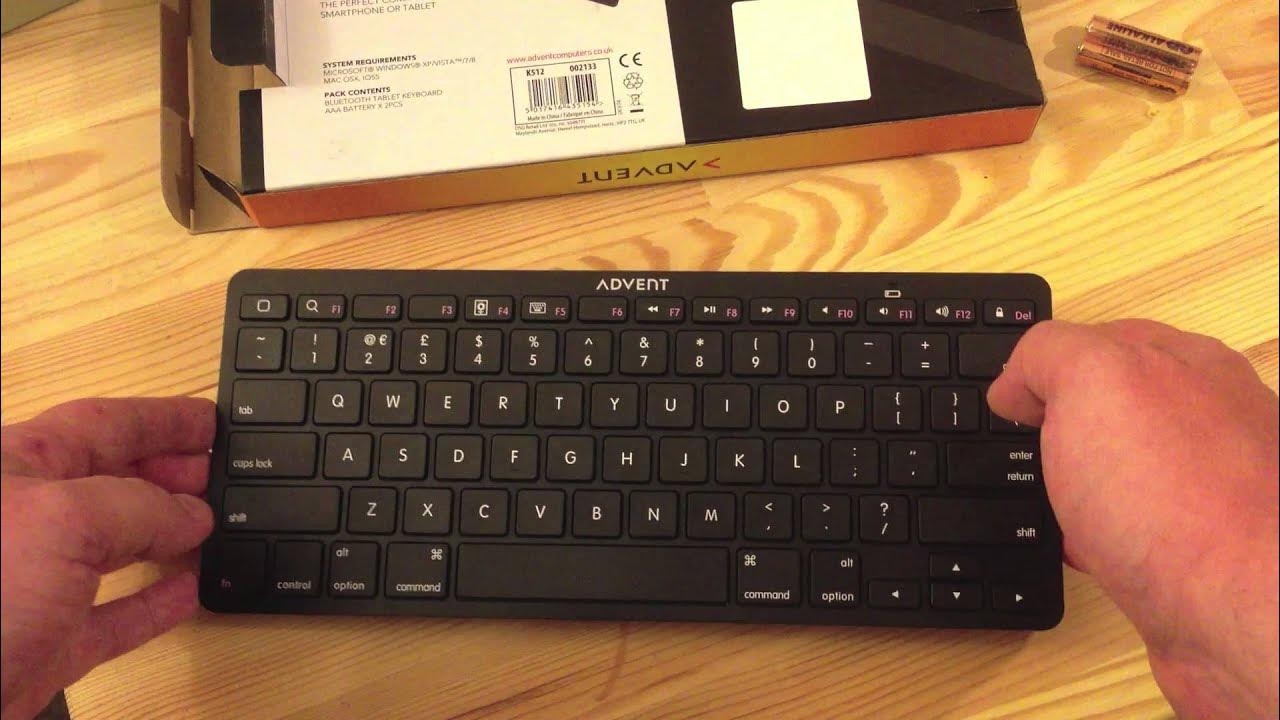 Advent Bluetooth Tablet Keyboard Unboxing & Device Pairing YouTube