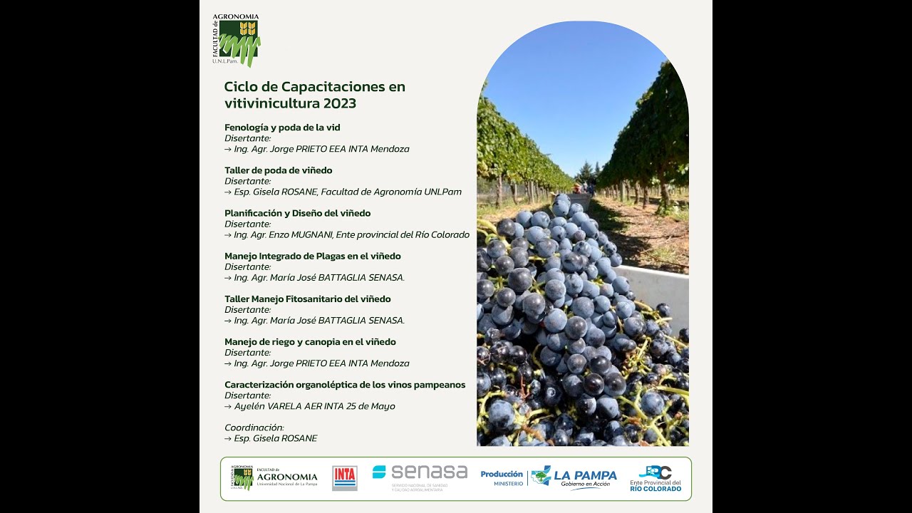 Ciclo de Capacitaciones en vitivinicultura 2023 - YouTube