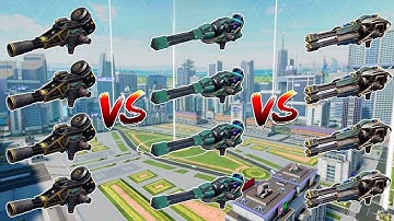 WR🔥Retaliator VS Krait VS Tumultus Titan Weapon Comparison |WAR ROBOTS|