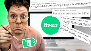 I make a FIVERR page & DRAW ANYTHING people want for $5!! | Part 3