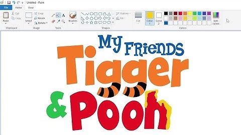 How to draw My Friends Tigger & Pooh logo using MS Paint | How to draw on your computer