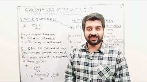 Css Gsa Lecture Series Lec 17 Simple And Compound Interest
