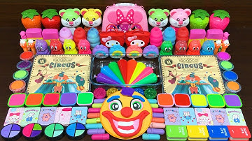 Mixing Random Things into GLOSSY Slime!! Satisfying RAINBOW CIRCLE Video