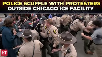 Protesters, Police clash outside ICE facility in Chicago over Trump’s deportation push
