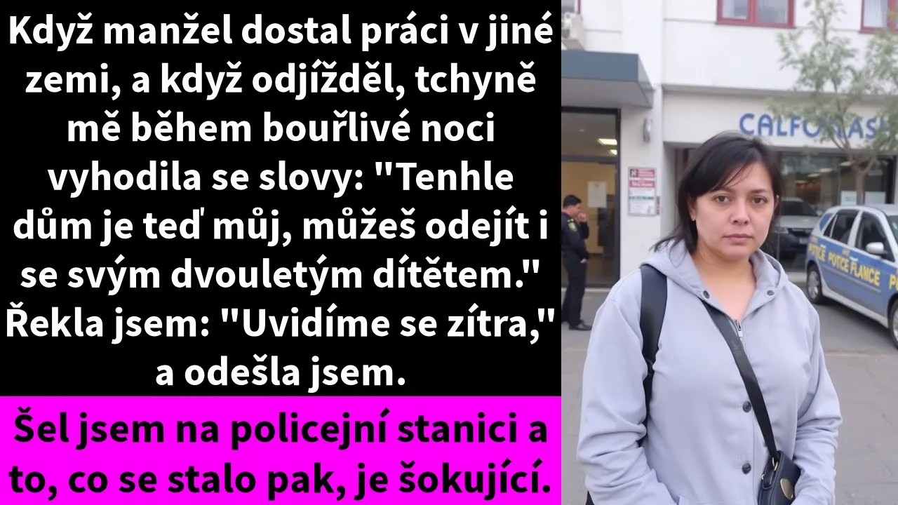 Když manžel dostal práci v jiné zemi, a když odjížděl, tchyně mě během bouřlivé noci vyhodila se
