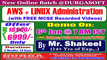 AWS + LINUX Administration Online Training @ DURGASOFT