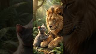Lion, Cat and Rat Friendship Story | 3D Cartoon Animation ai #animation #ai #moralstories #lifeisbut
