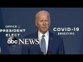 President-elect Joe Biden speaks on COVID-19
