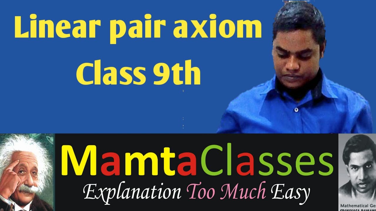 Linear pair axiom Class 9th Maths CBSE (2017) YouTube