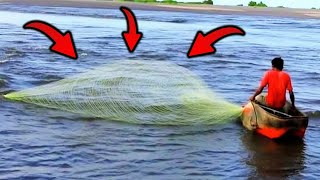 This Fisherman Didn't Realize Those Were Not Fish, Threw the Net and Look at the Surprise He Got