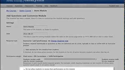 Learning Catalytics: Create an Instructor-Led Synchronous Module