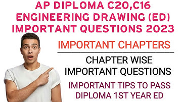 AP DIPLOMA C20,C16 ENGINEERING DRAWING ED IMPORTANT QUESTIONS|  HOW TO PASS DIPLOMA ED SUBJECT|