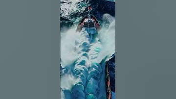 Ship vs. Deadly Tidal Wave: Can It Survive the Treacherous Ocean? #scaryocean #ship #tidalwave