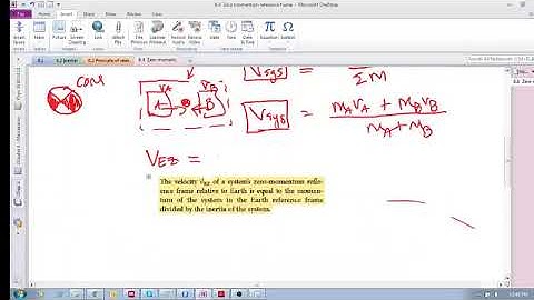 Chap 6.4 - Zero momentum reference  frame  (c);   Example 6 5