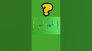 move 1 matchstick to fix the equation | Matchstick puzzle 6-5=4 #puzzles #puzzle #matches #riddle