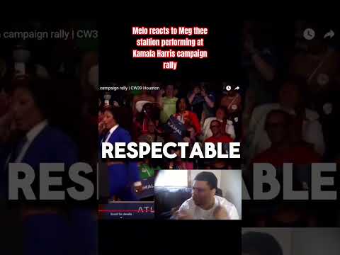 Melo reacts to Meg thee stallion opening for Kamala Harris campaign rally #shorts #fyp #foryou