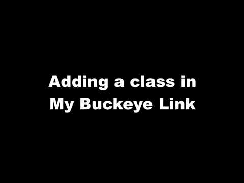 Adding a class in My Buckeye Link