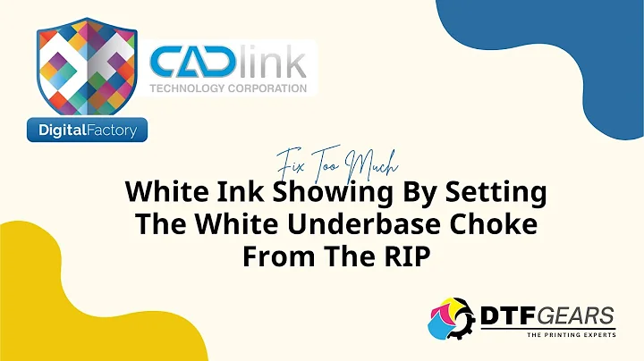 Fix too Much White Ink Showing By Setting The White Underbase Choke From The RIP