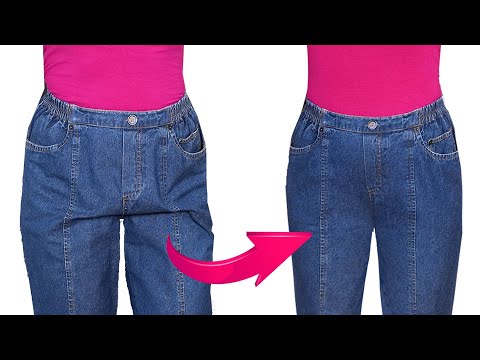 Video: Sådan repareres baggy knæ i bukser - jeans, leggings og joggere