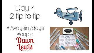 Copic Blending on a Budget, 2 marker tip-to-tip blend - Day 4