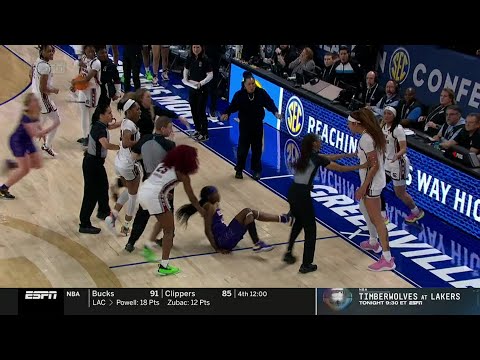 🫣 BRAWL In South Carolina vs LSU SEC Championship Game! SEVERAL Ejections, Fighting DQ For Cardoso