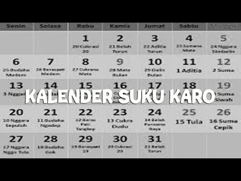 30-hari-kalender-orang-suku-kalak-karo-sumatera-utara-indonesia
