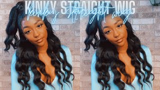 THE BEST KINKY STRAIGHT HAIR EVER!!! || 360 LACE FRONT KINKY STRAIGHT WIG FT. ATINA HAIR