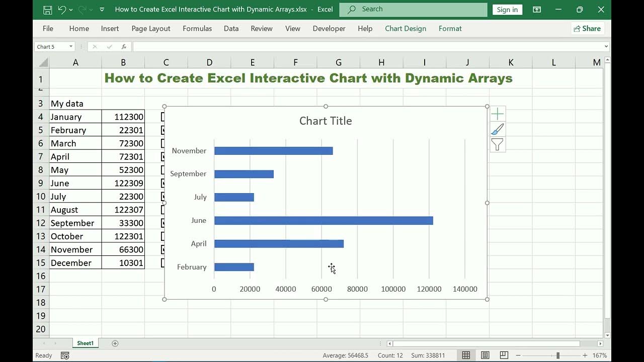 How To Create An Excel Interactive Chart With Dynamic Arrays # ...