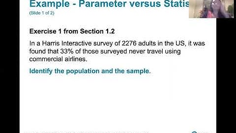 1.2.1 Types of Data - Parameters versus Statistics