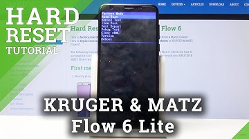 How to Clear eMMC in KRUGER & MATZ Flow 6 - Hard Reset / Remove Password