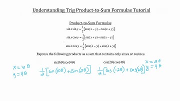 Trig Product-to-Sum Angle Formulas