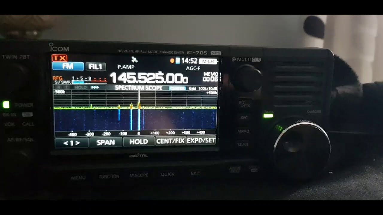Icom IC705 on 2meters - YouTube