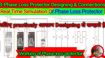 Ep4:👉3-Phase Loss protection using 3 relay | Phase Failure Relay Wiring, phase loss protection.