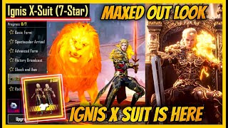 IGNIS X-SUIT IS HERE / 7 STAR MAX OUT LOOK / FREE EMOTES AND MYTHIC OUTFITS / AMR UPGRADE ( BGMI )