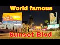 Nightlife on the world famous Sunset blvd and Hollywood blvd then and now