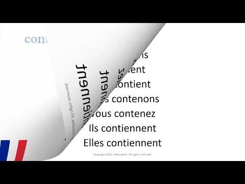 Verbe conjugaison présent : contenir = to contain