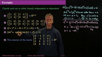 Vector Space Bases - Linear Algebra - B5
