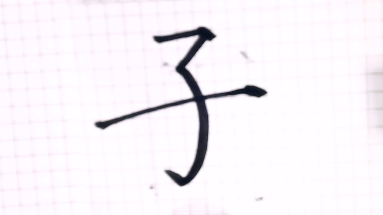 如何写子字/中国汉字书法硬笔练习/书写中文汉字/书法练习/写字练习/普通话简体字/中文学习/普通话学习/汉字学习/写字练习/写好汉字/一起学 ...