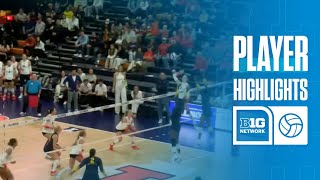 Taylor De Boer Highlights vs. Michigan | Illinois Volleyball | 10/25/2025